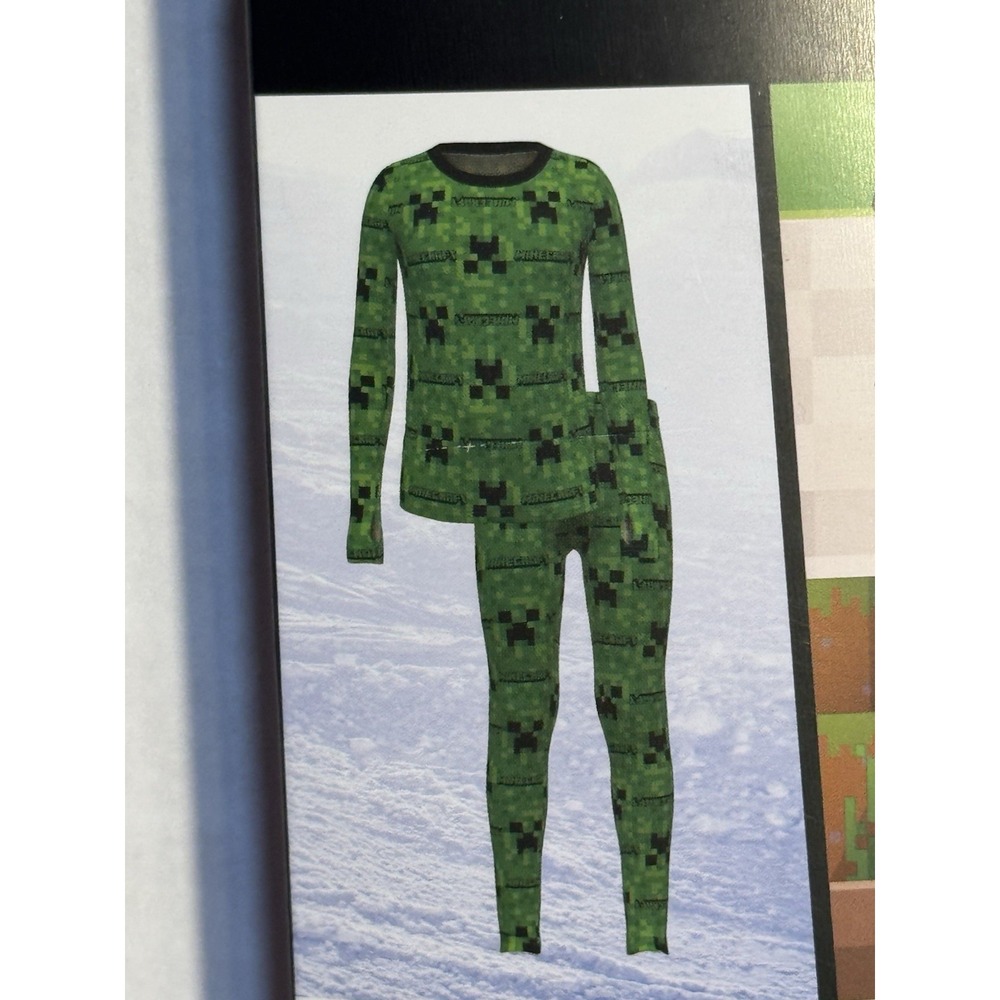 Cuddle Duds Boy's ClimateRight Minecraft Warm Underwear Set‎ Brand New Size 6/7 - Picture 5 of 10